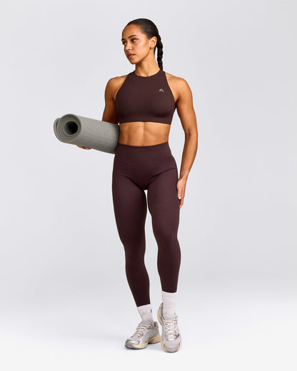 Oner Active EasyLift™ High Neck Sports Bra | Plum Brown