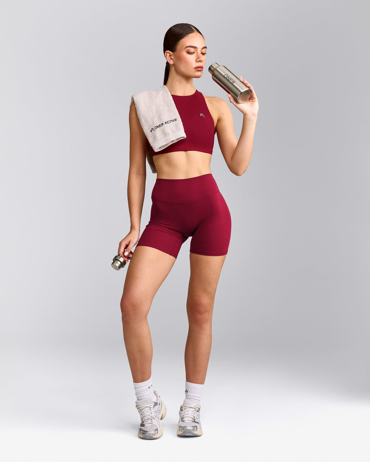 Oner Active EasyLift™ High Neck Sports Bra | Ruby Red