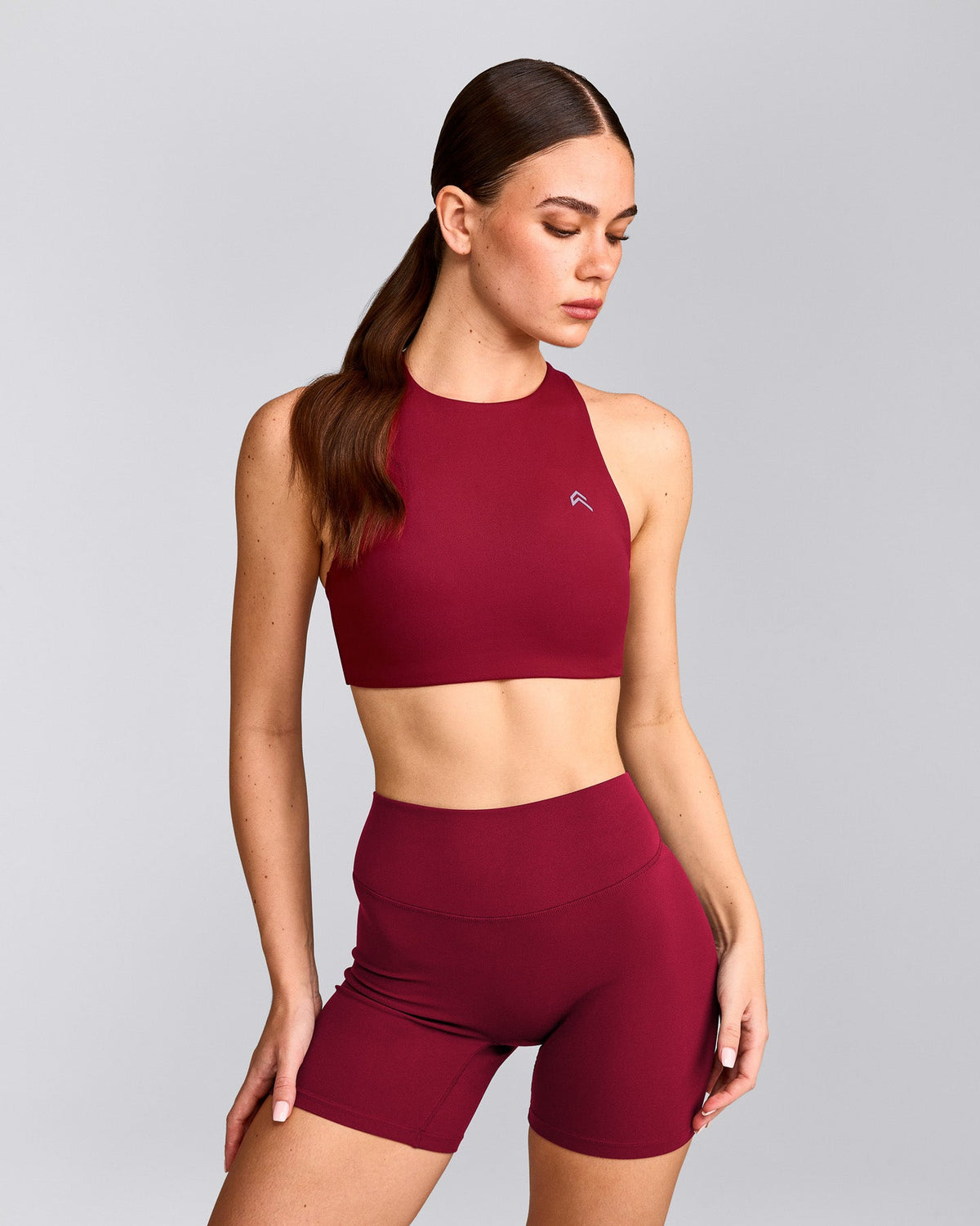 Oner Active EasyLift™ High Neck Sports Bra | Ruby Red