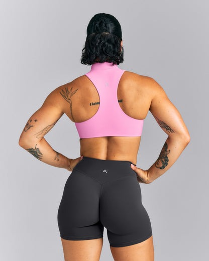 Oner Active EasyLift™ Zip High Neck Sports Bra | Power Pink