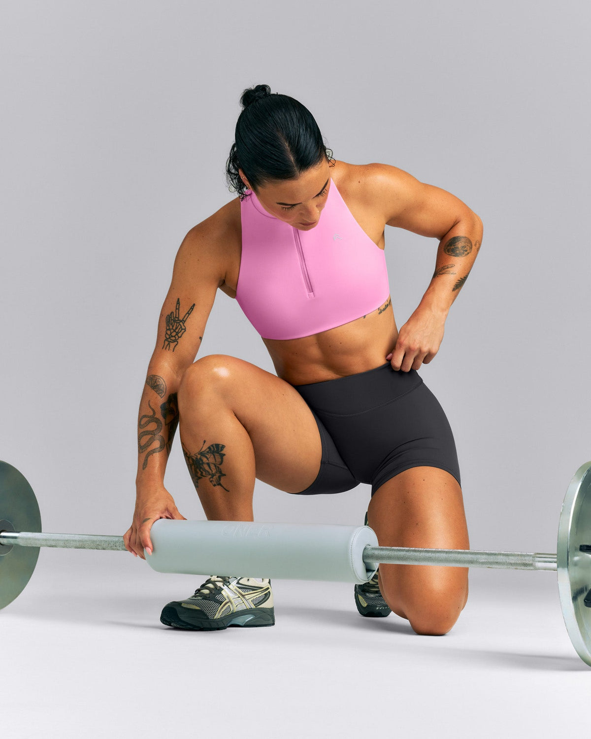 Oner Active EasyLift™ Zip High Neck Sports Bra | Power Pink
