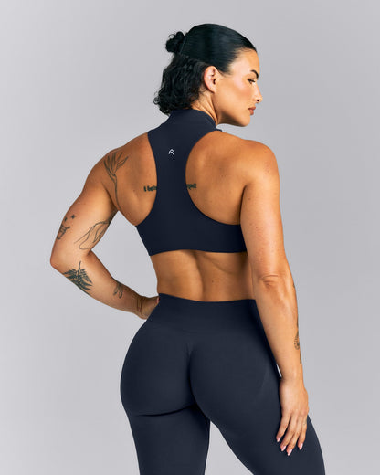 Oner Active EasyLift™ Zip High Neck Sports Bra | True Blue