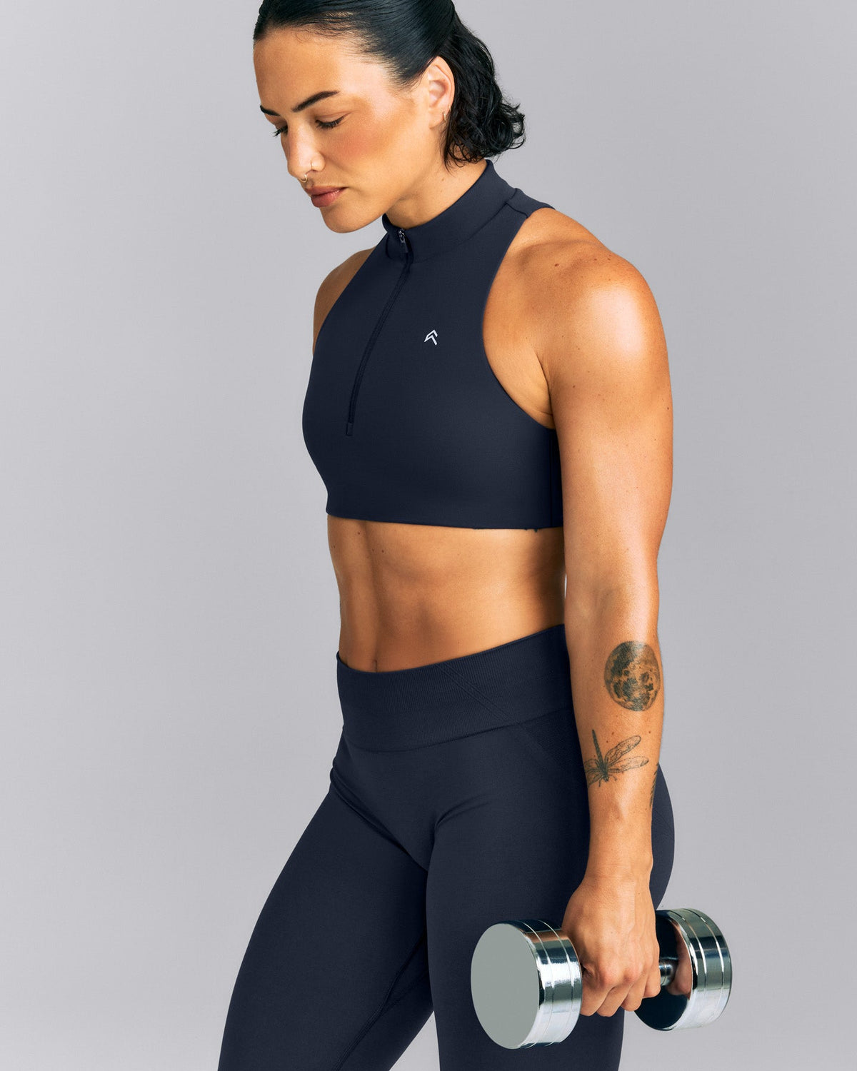 Oner Active EasyLift™ Zip High Neck Sports Bra | True Blue