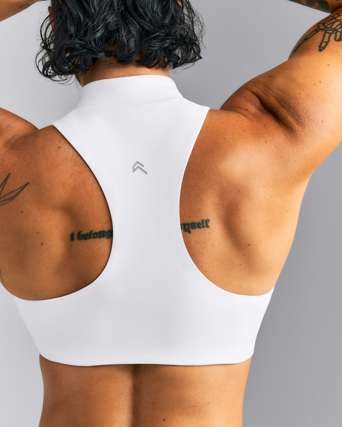 Oner Active EasyLift™ Zip High Neck Sports Bra | White
