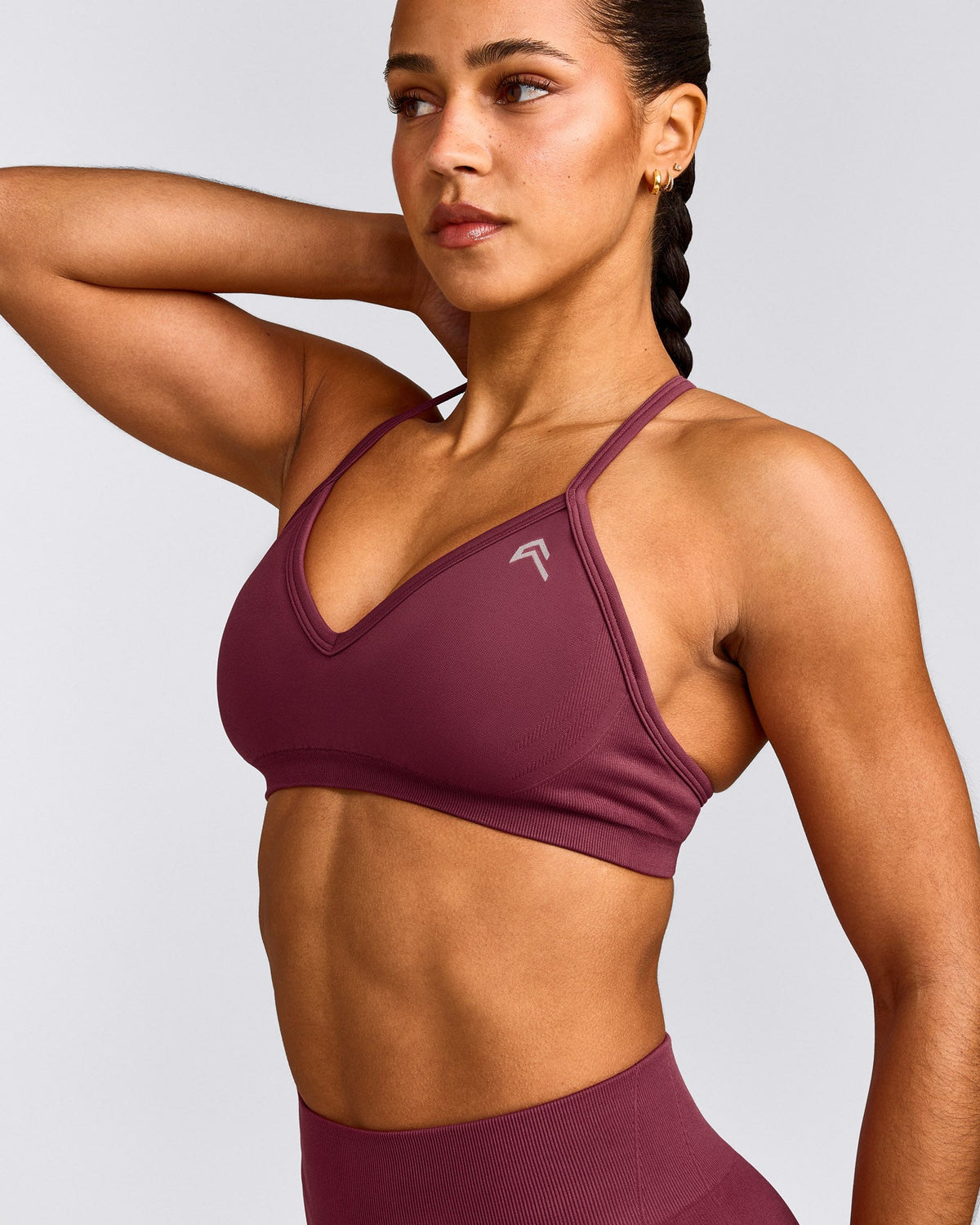 Oner Active EnhanceLift™ Seamless Strappy Sports Bra | Burnt Maroon Red