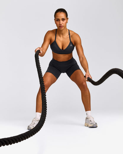Oner Active EnhanceLift™ Seamless Strappy Sports Bra | Coal