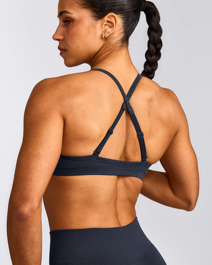 Oner Active EnhanceLift™ Seamless Strappy Sports Bra | True Blue