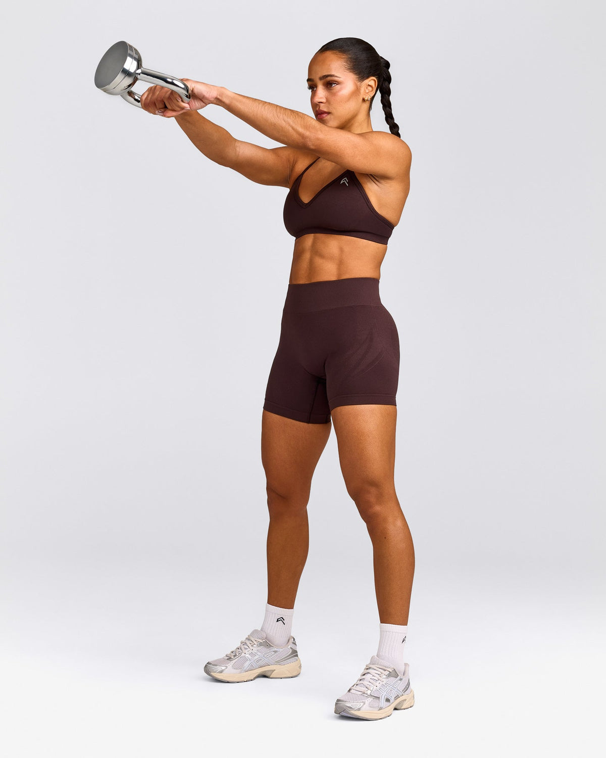 Oner Active EnhanceLift™ Seamless Strappy Sports Bra | Plum Brown