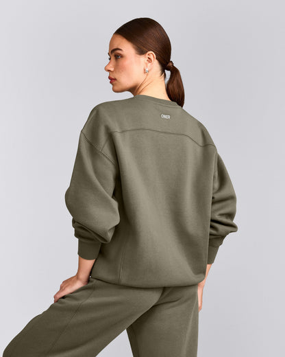 Oner Active Foundations Cosy Crew Neck Sweatshirt | Alpine Green