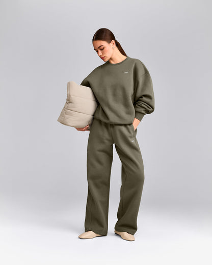 Oner Active Foundations Cosy Crew Neck Sweatshirt | Alpine Green