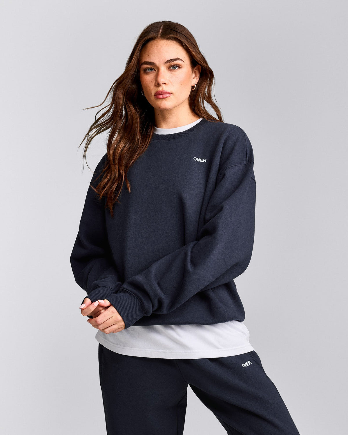 Oner Active Foundations Cosy Crew Neck Sweatshirt | True Blue