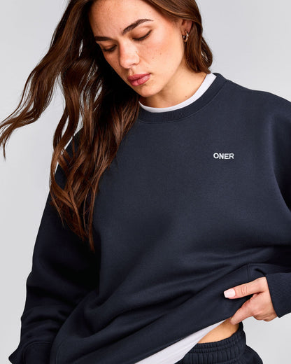 Oner Active Foundations Cosy Crew Neck Sweatshirt | True Blue