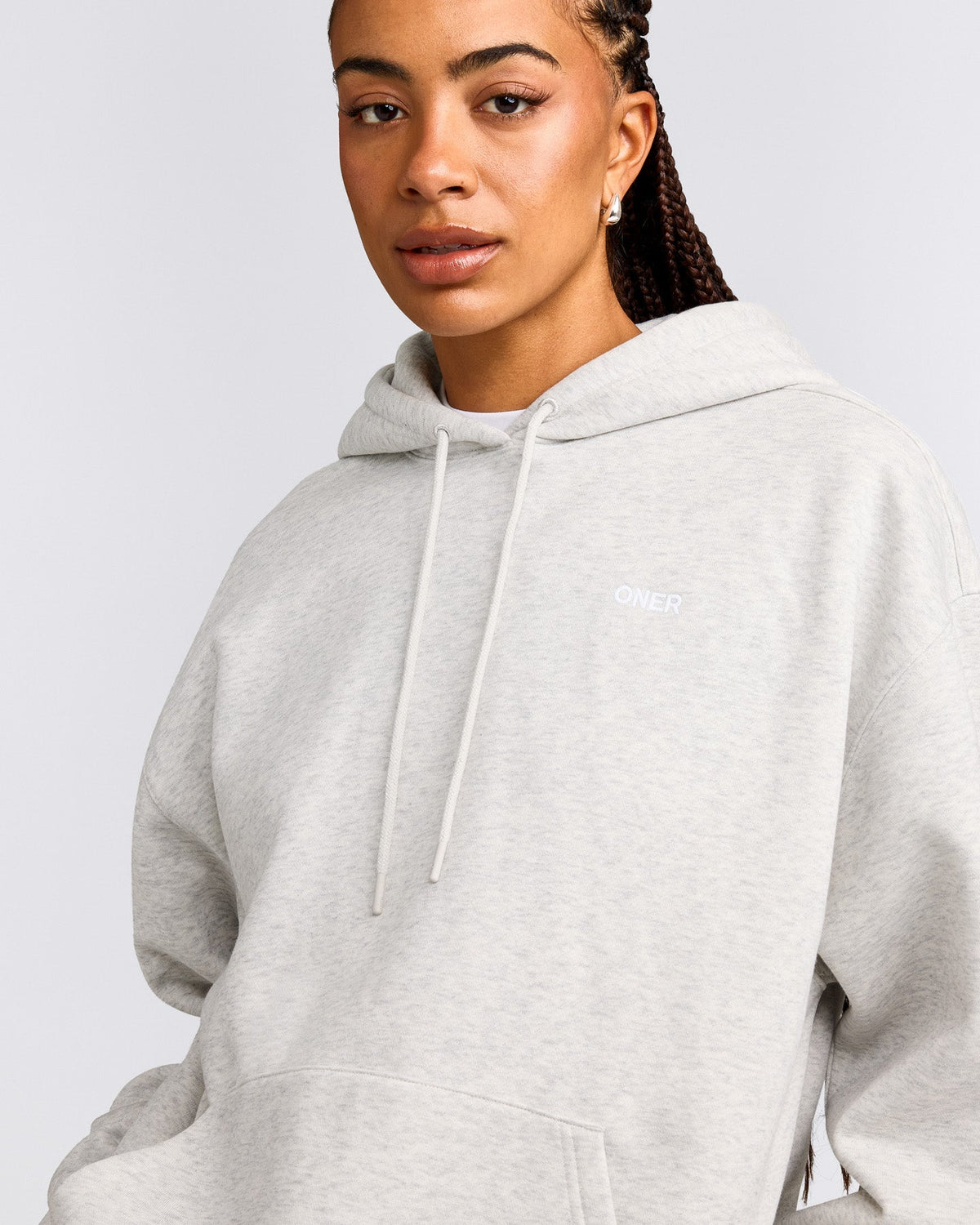 Oner Active Foundations Cosy Hoodie | Light Gray Marl
