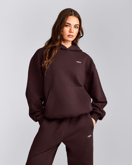Oner Active Foundations Cosy Hoodie | Plum Brown