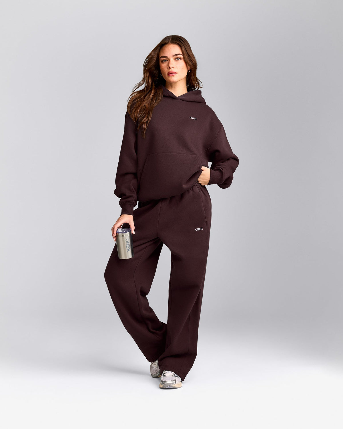 Oner Active Foundations Cosy Hoodie | Plum Brown