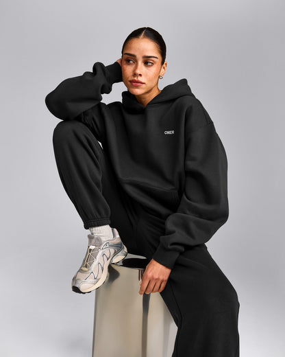 Oner Active Foundations Cosy Hoodie | Soft Black