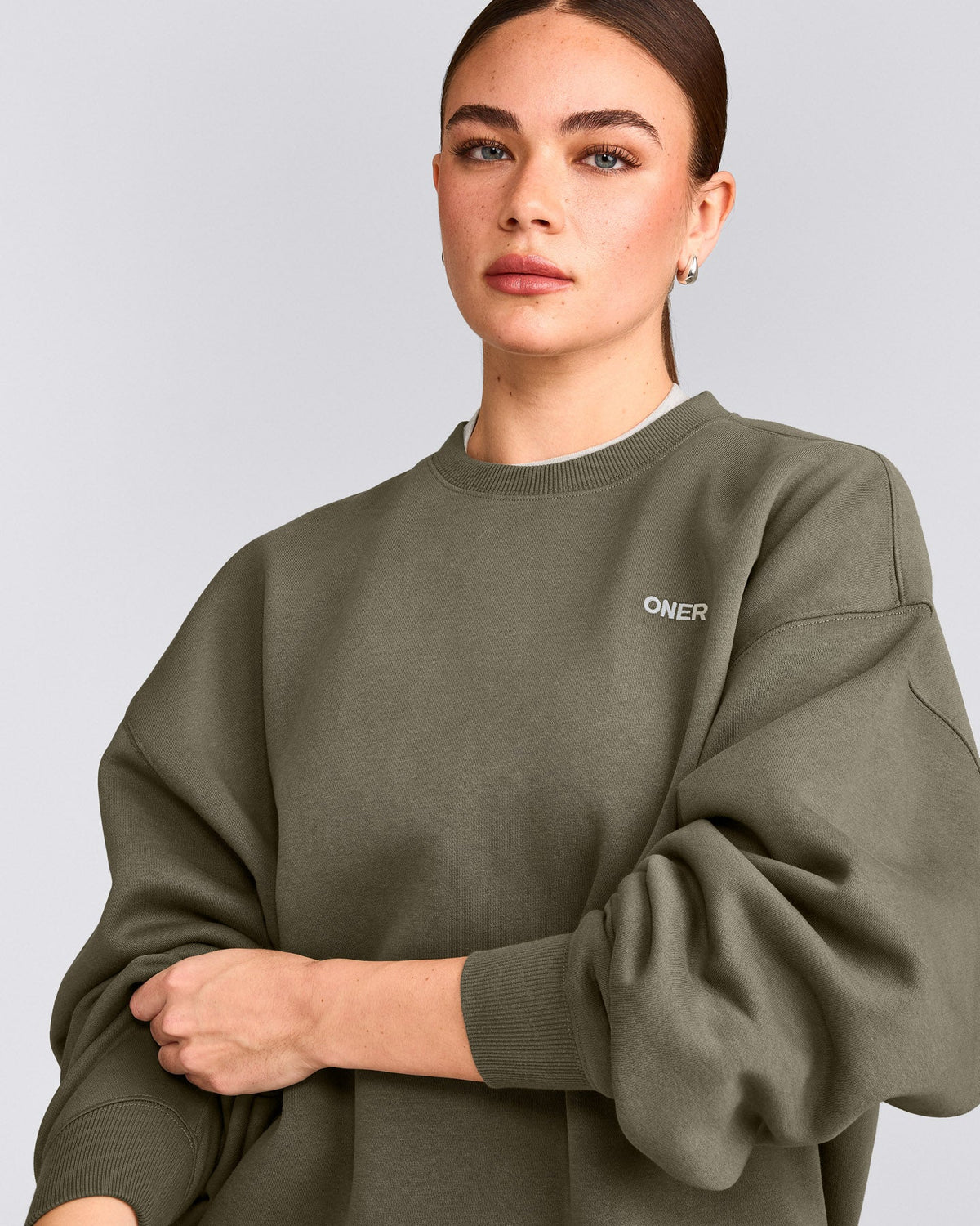 Oner Active Foundations Cosy Oversized Sweatshirt | Alpine Green
