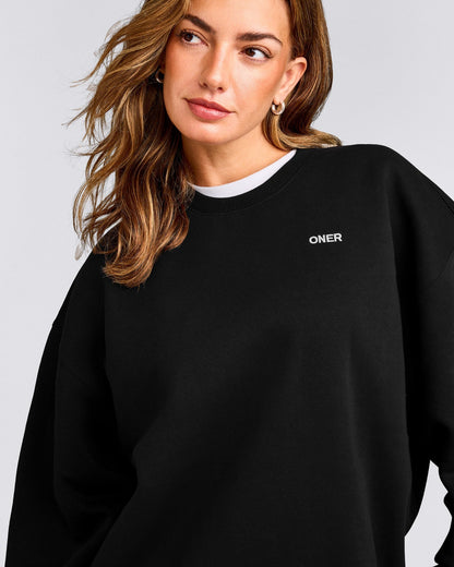Oner Active Foundations Cosy Oversized Sweatshirt | Black