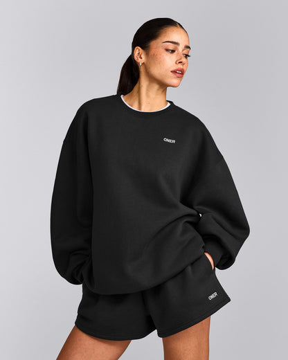 Oner Active Foundations Cosy Oversized Sweatshirt | Soft Black