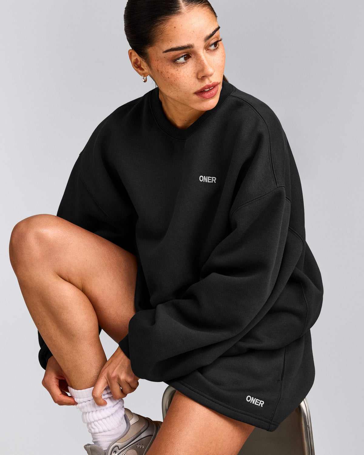 Oner Active Foundations Cosy Oversized Sweatshirt | Soft Black