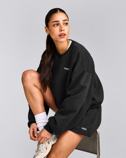 Oner Active Foundations Cosy Oversized Sweatshirt | Soft Black