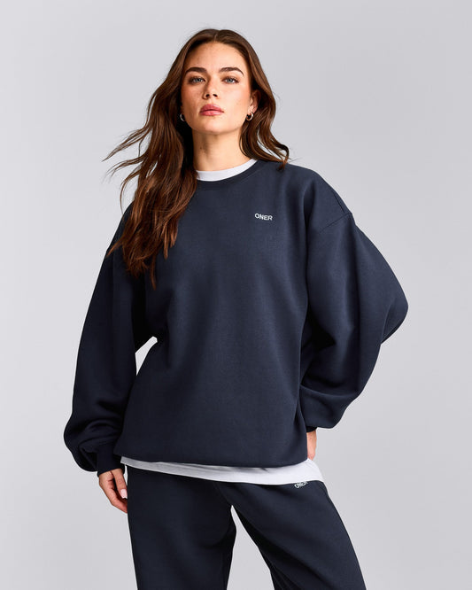 Oner Active Foundations Cosy Oversized Sweatshirt | True Blue