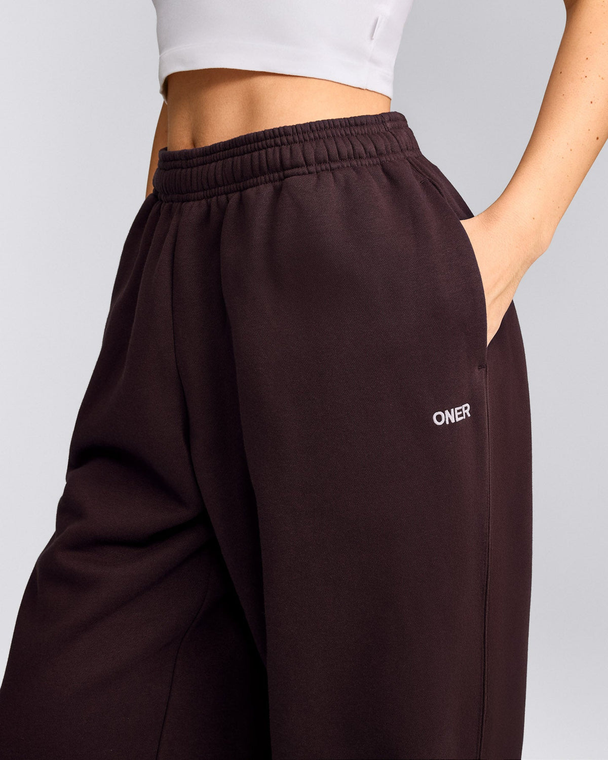 Oner Active Foundations Cosy Oversized Sweatpants | Plum Brown