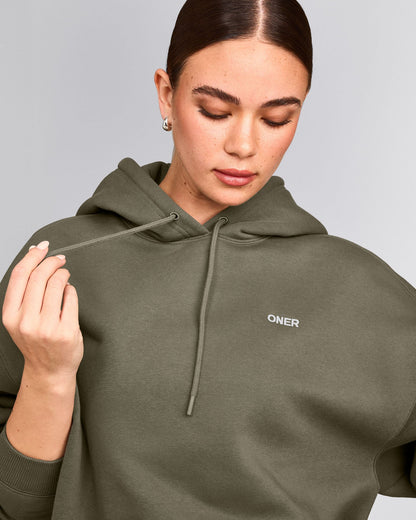 Oner Active Foundations Cosy Oversized Hoodie | Alpine Green