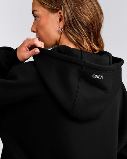 Oner Active Foundations Cosy Oversized Hoodie | Black