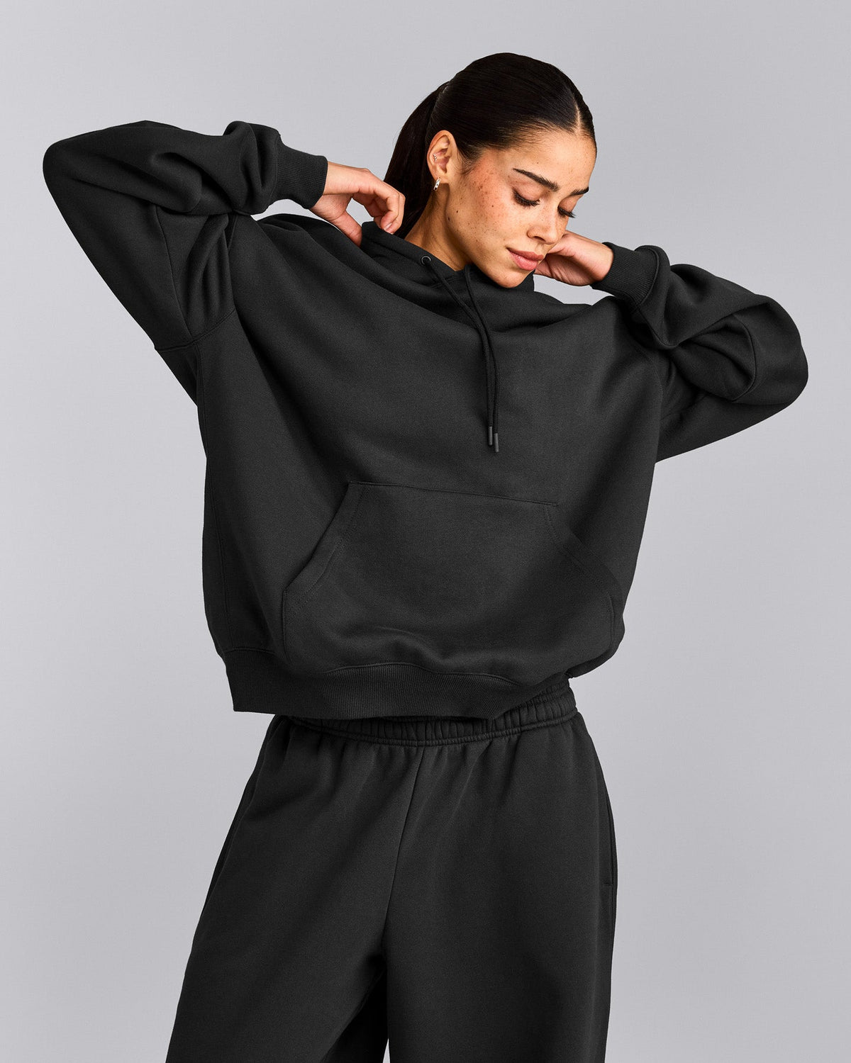 Oner Active Foundations Cosy Oversized Hoodie | Soft Black