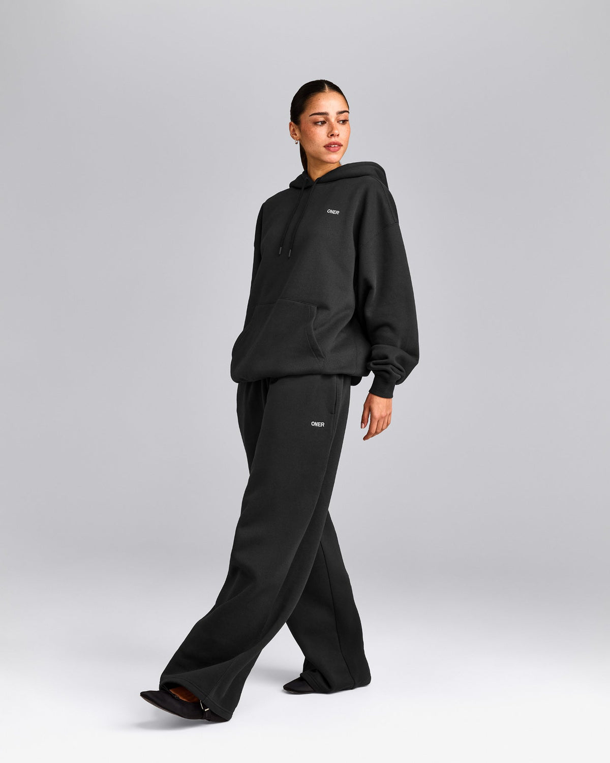 Oner Active Foundations Cosy Oversized Hoodie | Soft Black
