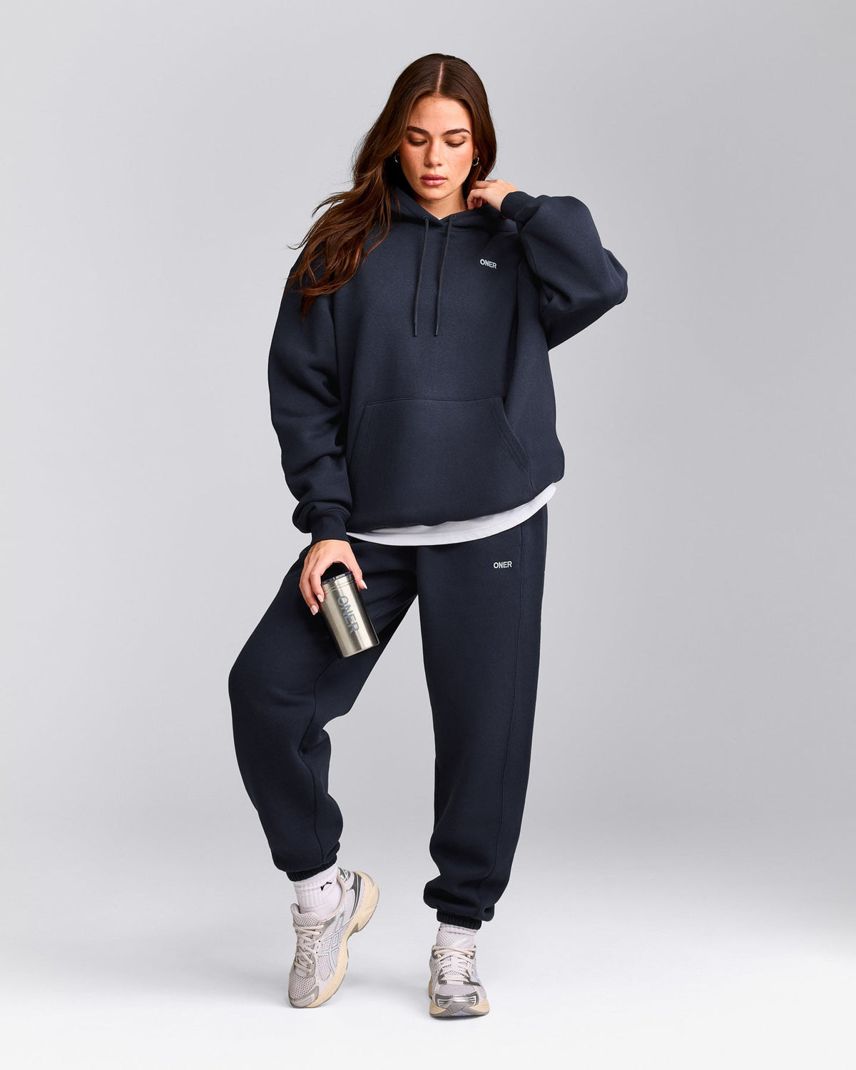 Oner Active Foundations Cosy Oversized Hoodie | True Blue