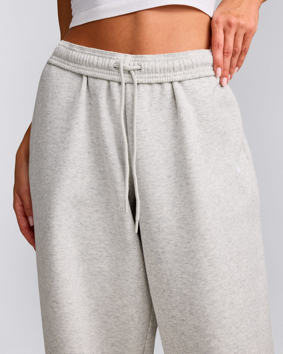 Oner Active Foundations Cosy Oversized Straight Leg Sweatpants | Light Gray Marl
