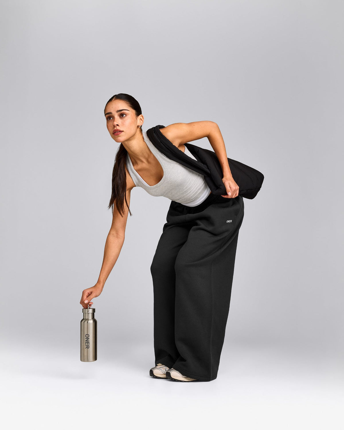 Oner Active Foundations Cosy Oversized Straight Leg Sweatpants | Soft Black