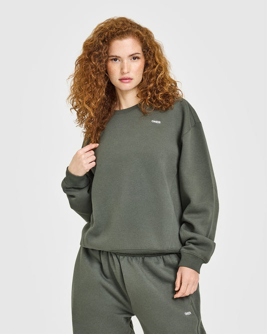 Oner Active Foundations Crew Neck Sweatshirt | Dark Khaki