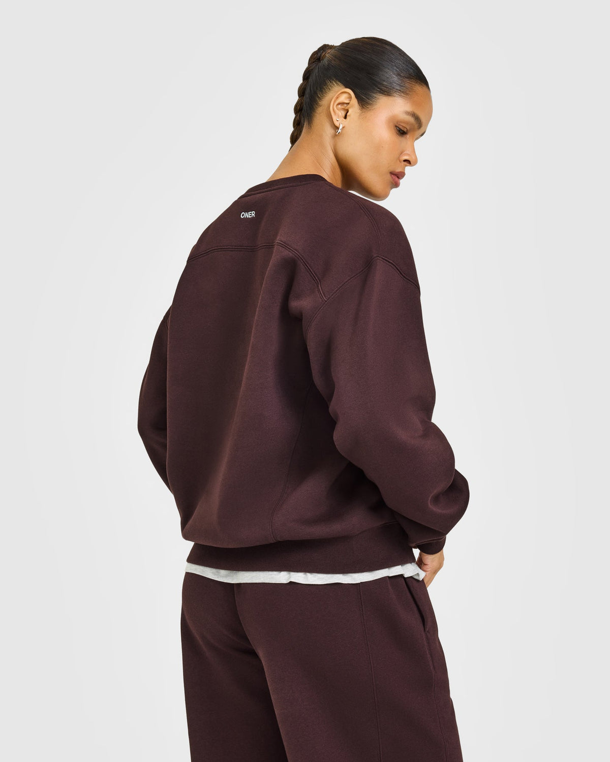 Oner Active Foundations Crew Neck Sweatshirt | Plum Brown