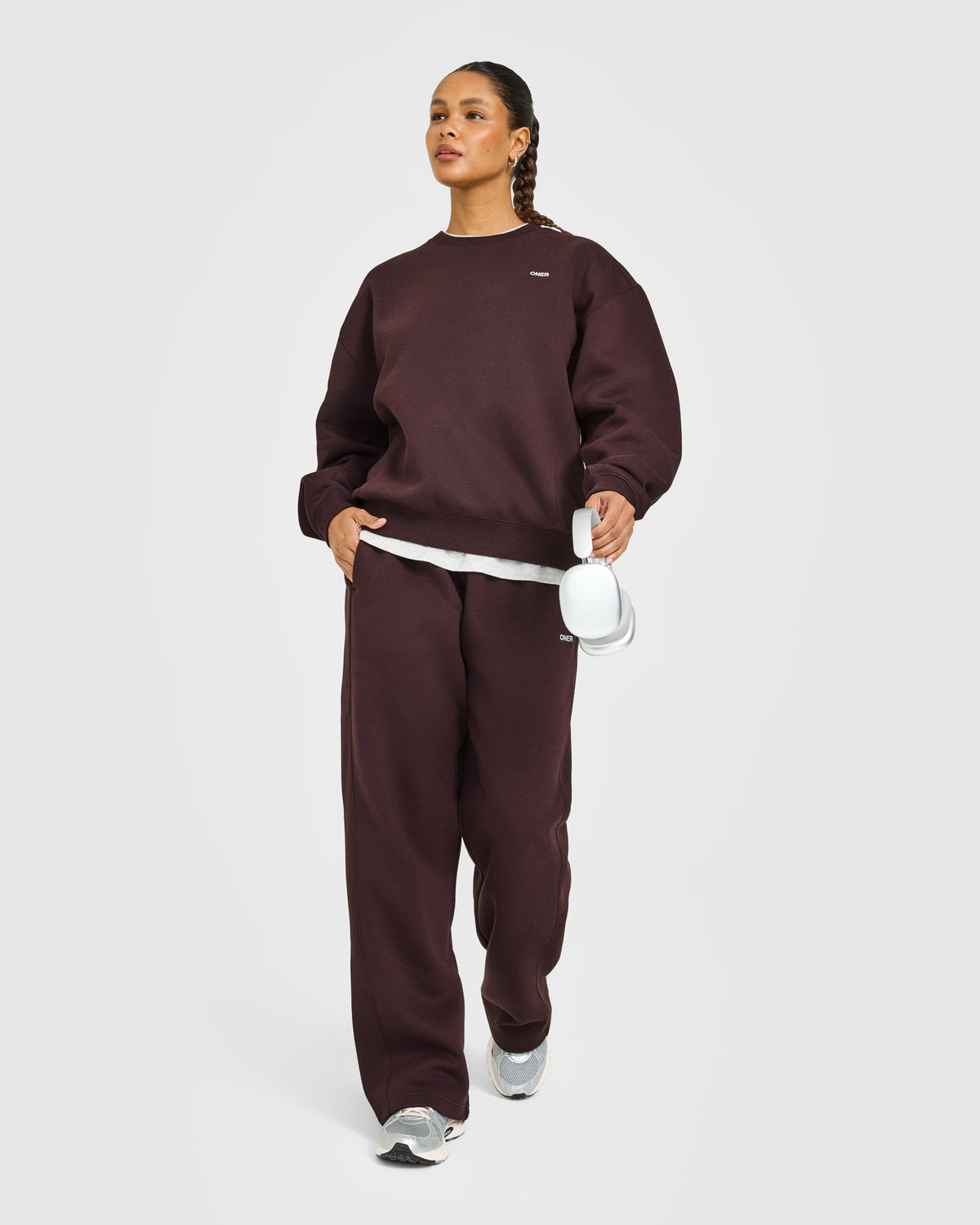 Oner Active Foundations Crew Neck Sweatshirt | Plum Brown