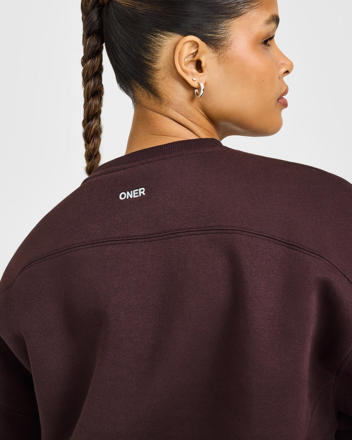 Oner Active Foundations Crew Neck Sweatshirt | Plum Brown
