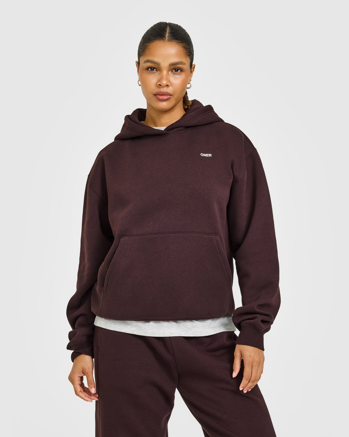 Oner Active Foundations Hoodie | Plum Brown