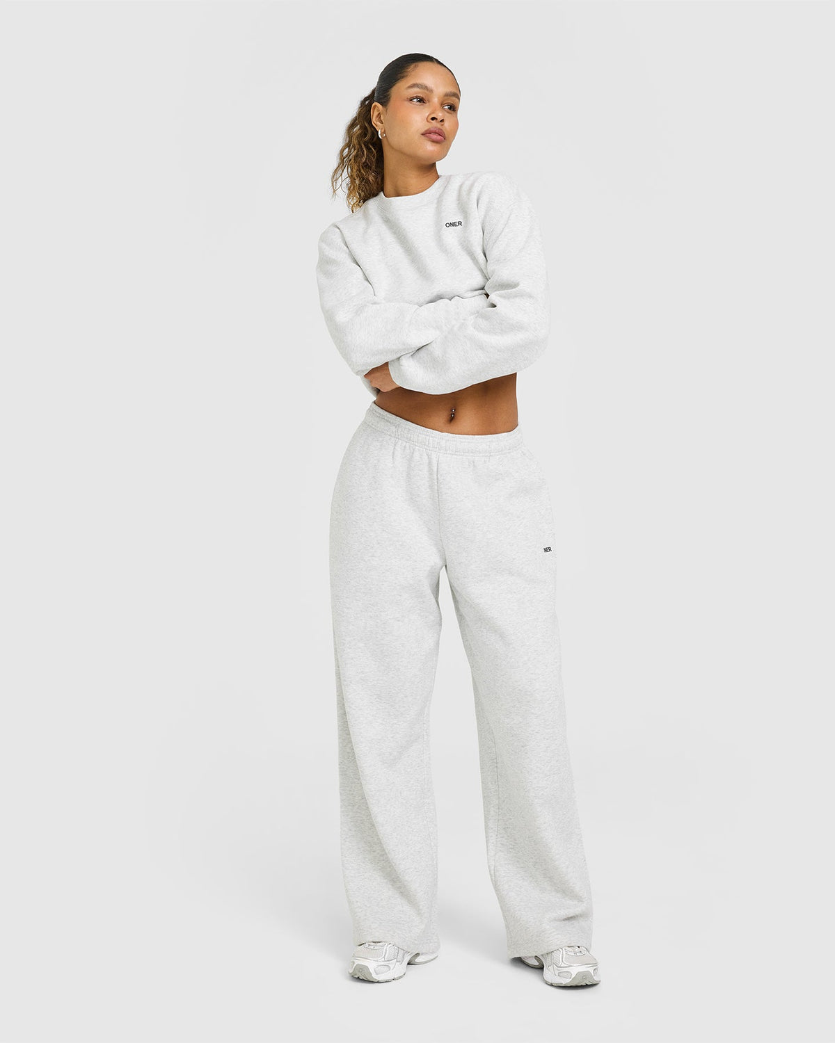 Oner Active Foundations Oversized Sweatshirt | Light Gray Marl