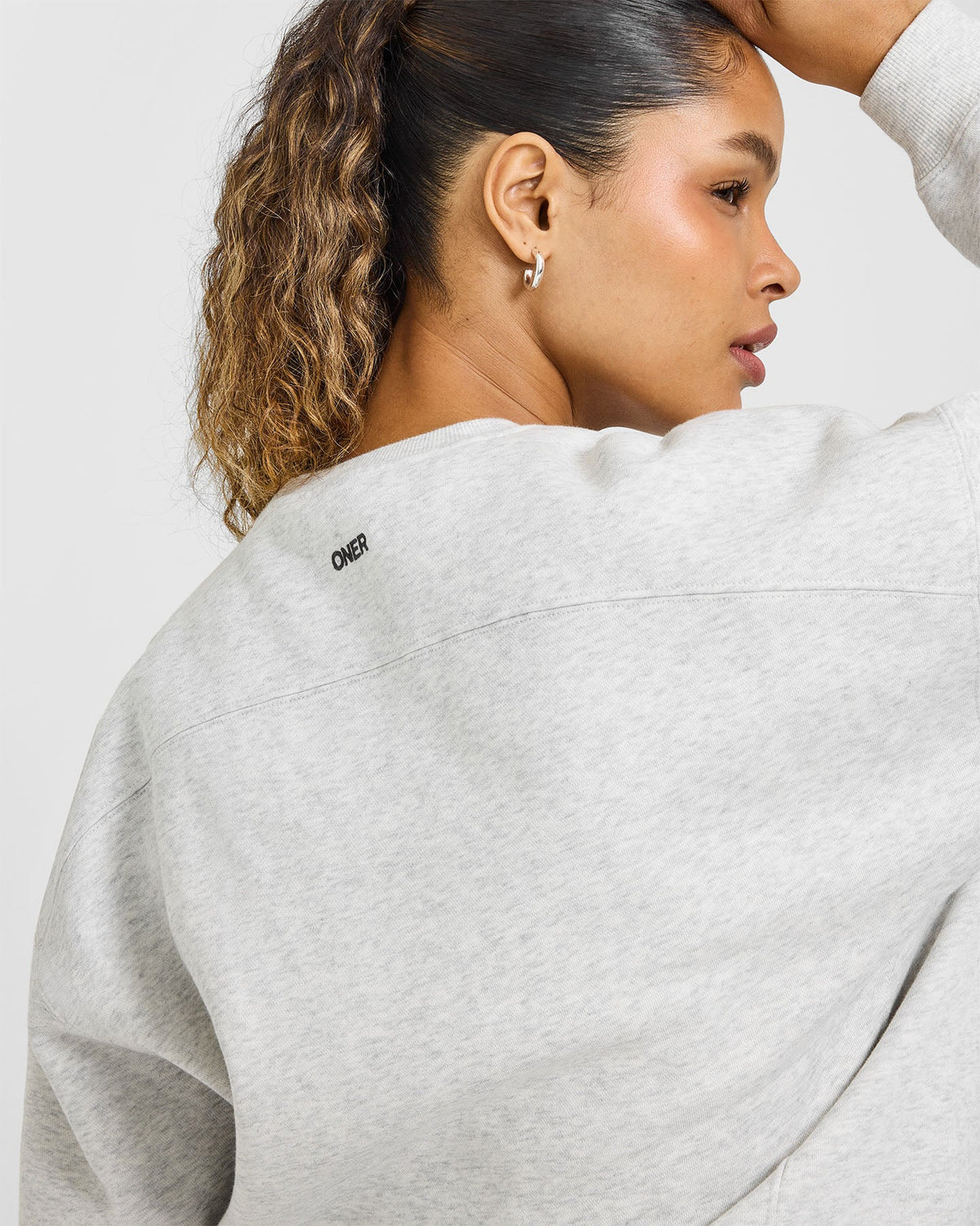 Oner Active Foundations Oversized Sweatshirt | Light Gray Marl