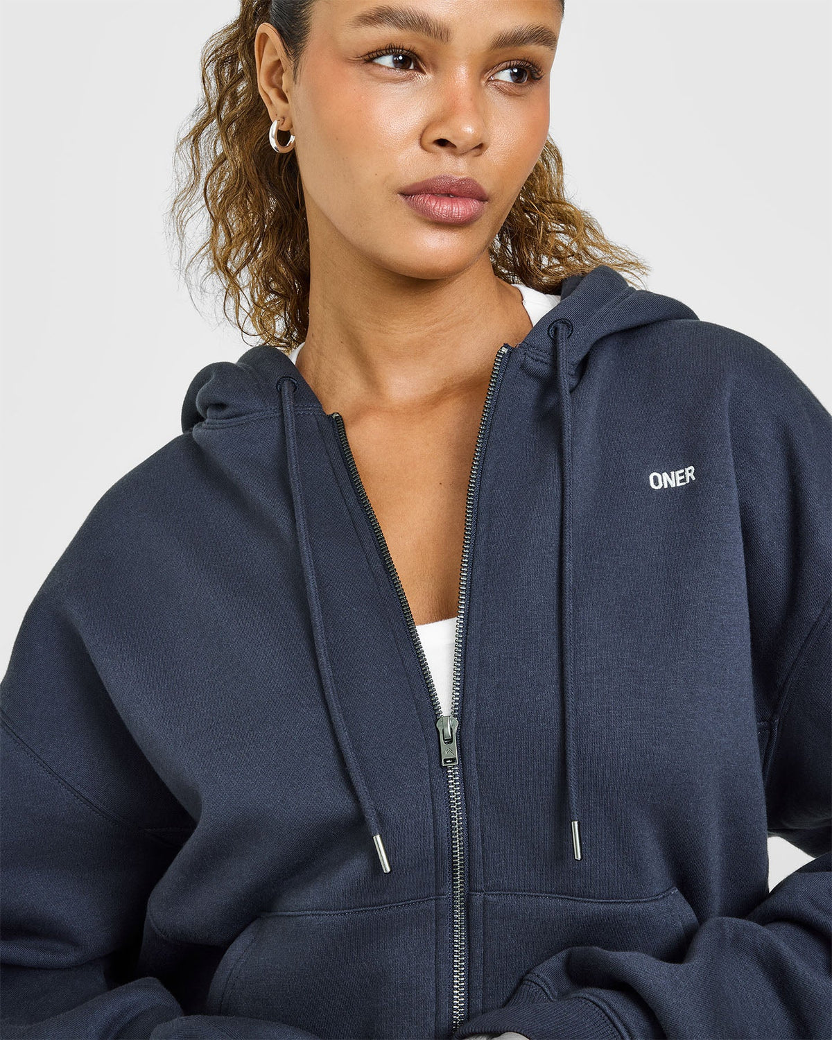 Oner Active Foundations Zip Up Hoodie | True Blue
