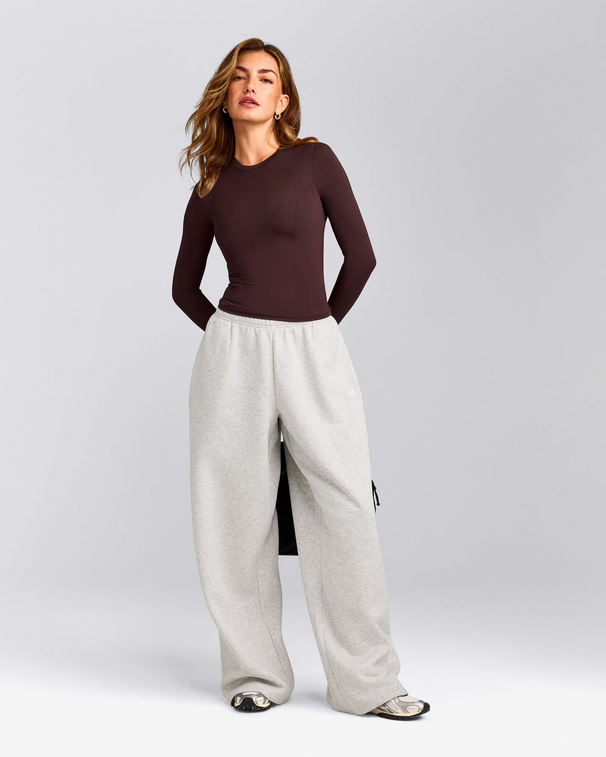 Oner Active Mellow™ Motion Crew Neck Long Sleeve Top | Plum Brown