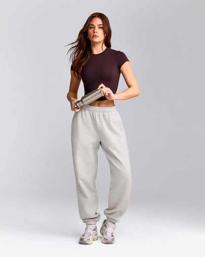Oner Active Mellow™ Motion Crew Neck Mid Top | Plum Brown