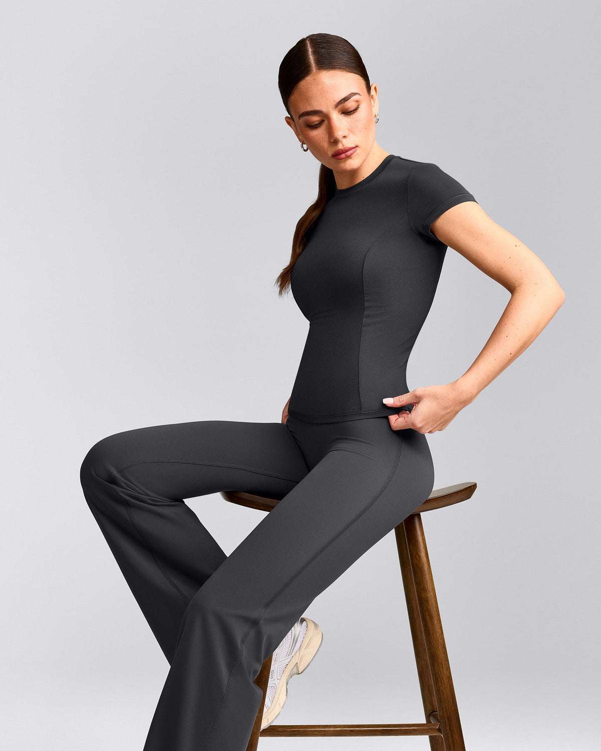 Oner Active Mellow™ Motion Crew Neck Top | Coal