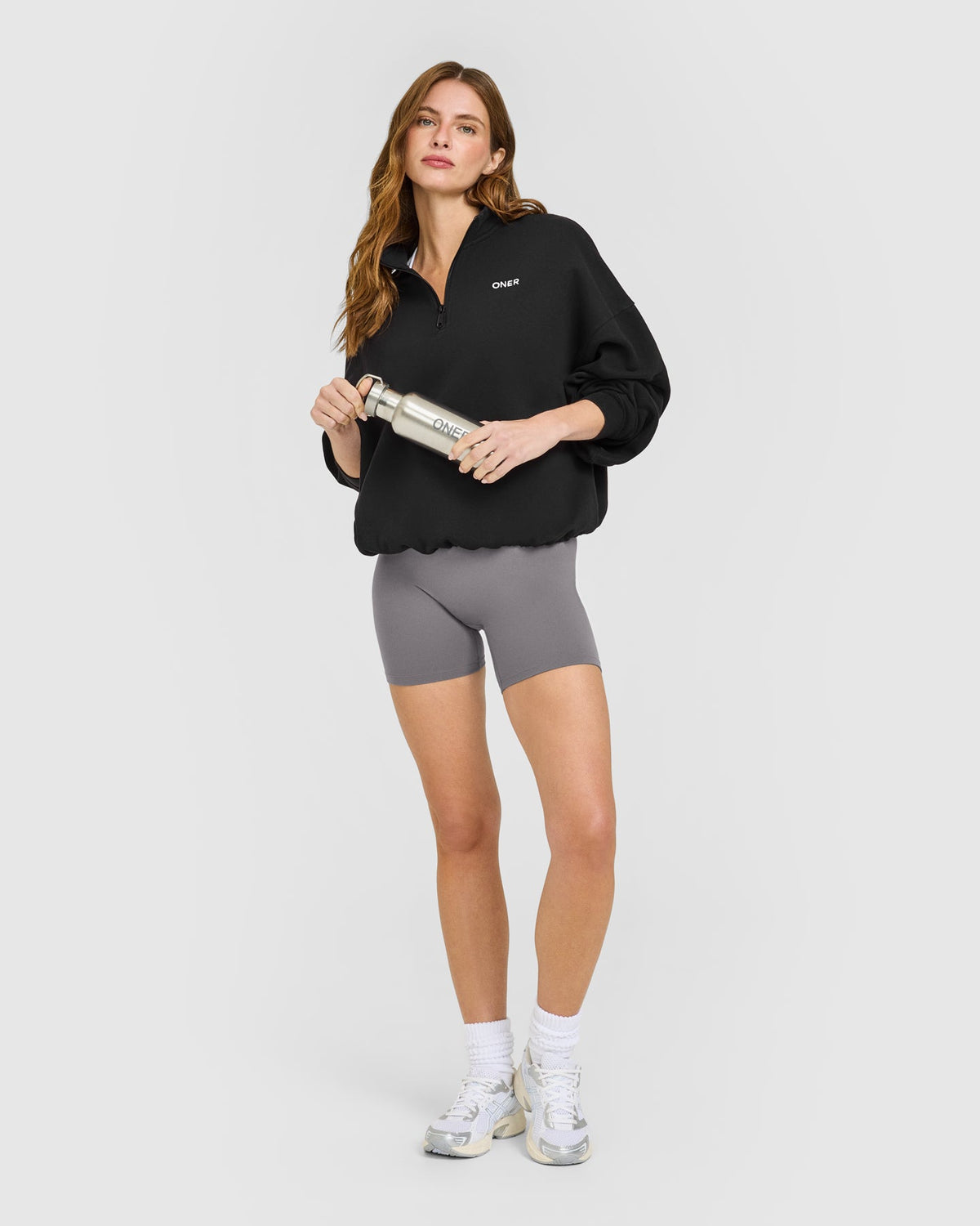 Oner Active Mid Weight 1/4 Zip Sweatshirt | Soft Black