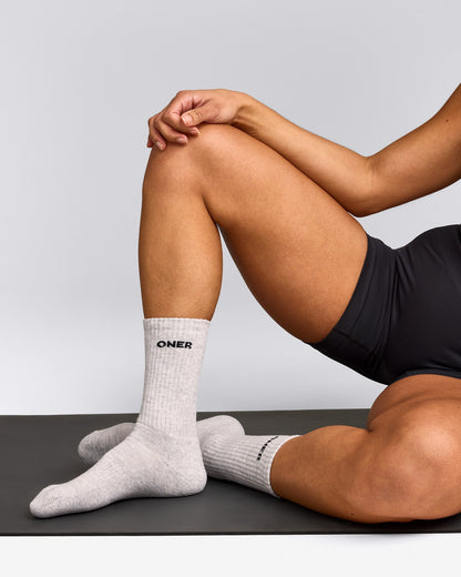 Oner Active Oner Long Crew Socks 1 Pack | Gray Marl