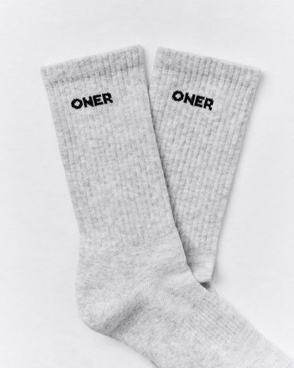 Oner Active Long Crew Socks 1 Pack | Gray Marl