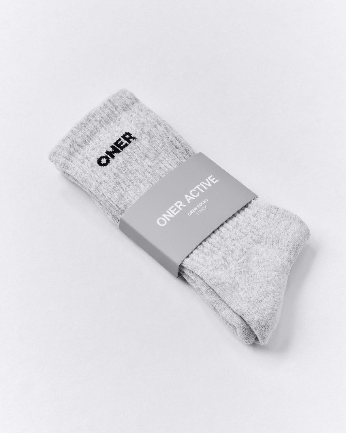 Oner Active Long Crew Socks 1 Pack | Gray Marl