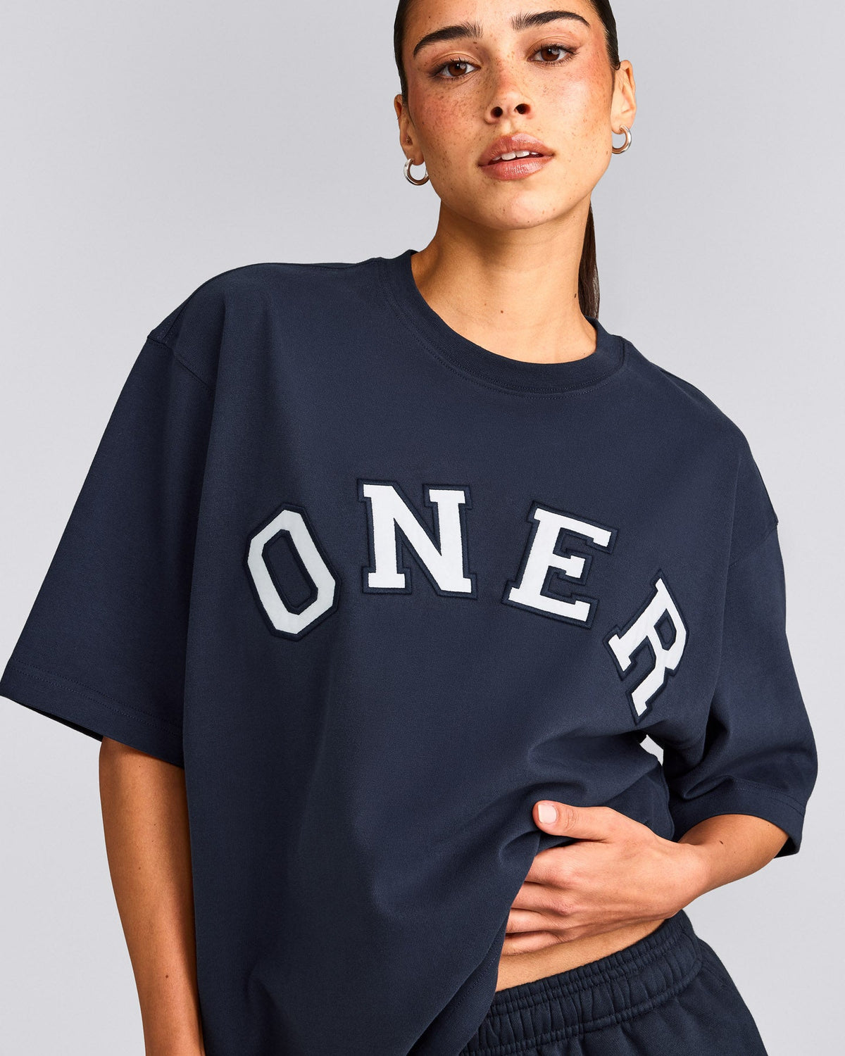Oner Active Oversized Girlfriend Washed T-Shirt | True Blue